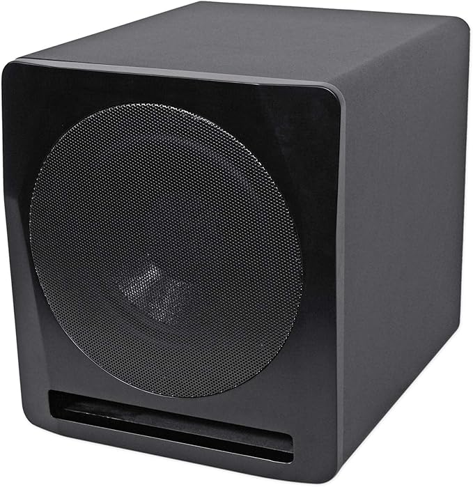 Rockville APM10B Active Studio Subwoofer in Black, MDF Wood, RCA/XLR/Optical by Rockville