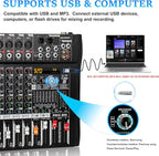 Audio Mixer 6 Channel Professional Mixer Console - Image 7