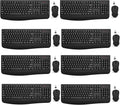 Wireless Keyboard and Mouse Combo, EDJO 2.4G Full-Sized Ergonomic Computer by EDJO