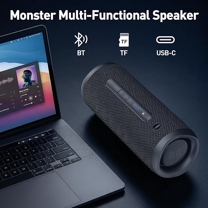 Monster Bluetooth Speaker, Wireless Portable Outdoor Bluetooth Speakers - Image 4