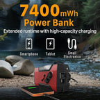 FosPower NOAA Emergency Weather Radio A1 7400mWh Portable Power Bank, - Image 3
