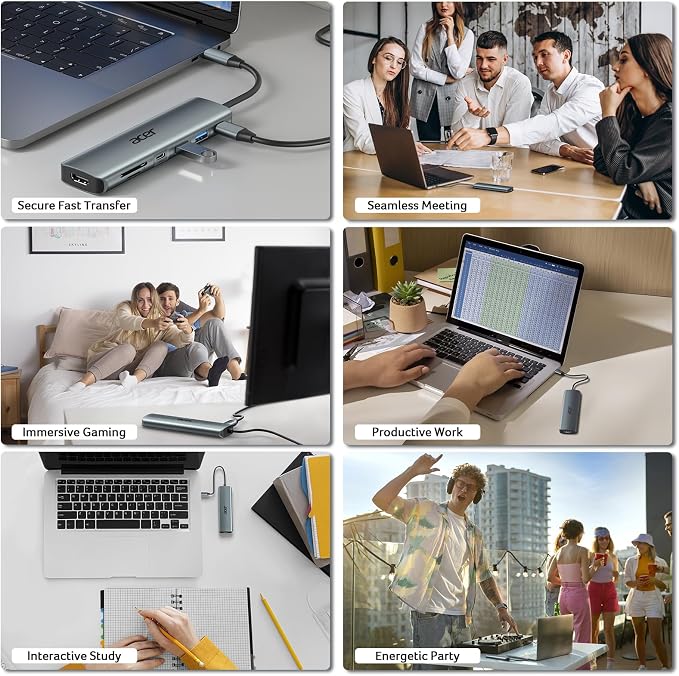 Acer USB C Hub, 7 in 1 USB C to Multi-Port Adapter - Image 9