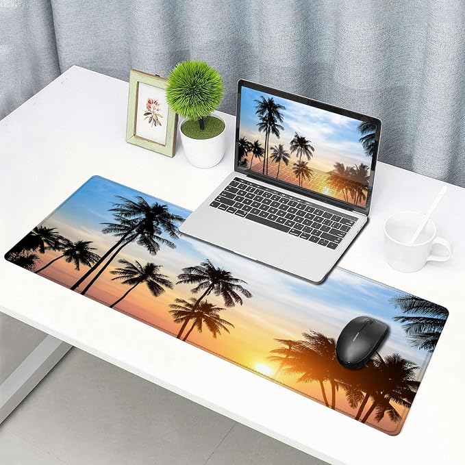 Large Gaming Mouse Pad with Stitched Edges, Extended Desk Mousepad with - Image 6