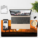 Large Mouse Pad Lion Silhouette Gaming Desk Pad Computer Keyboard Non-Slip - Image 4
