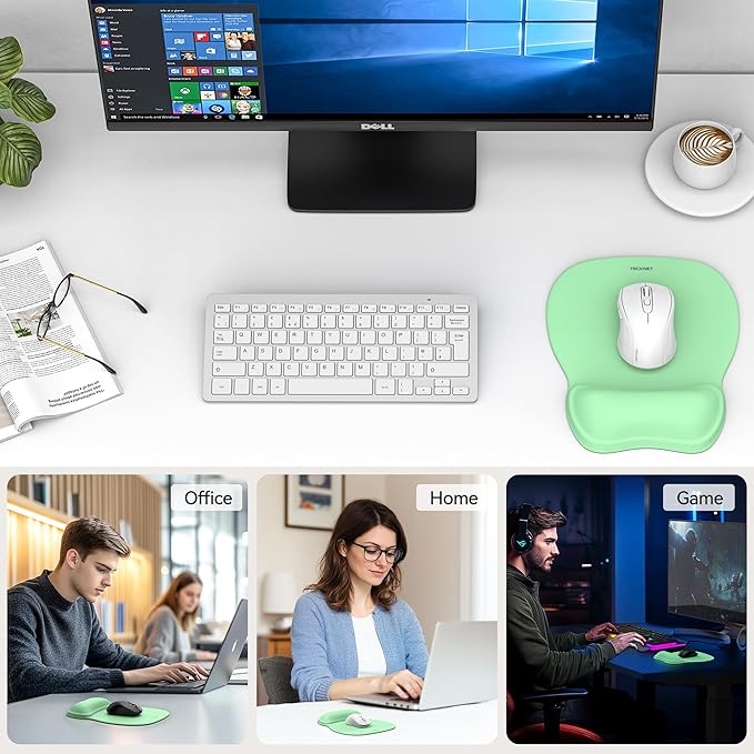 TECKNET Gel Mouse Pad with Wrist Rest, Ergonomic Office Mousepad with Wrist - Image 7