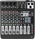 Professional 6-Channel Audio Mixer, Phenyx Pro DJ Sound Mixer Board w/Flexible by PhenyxPro