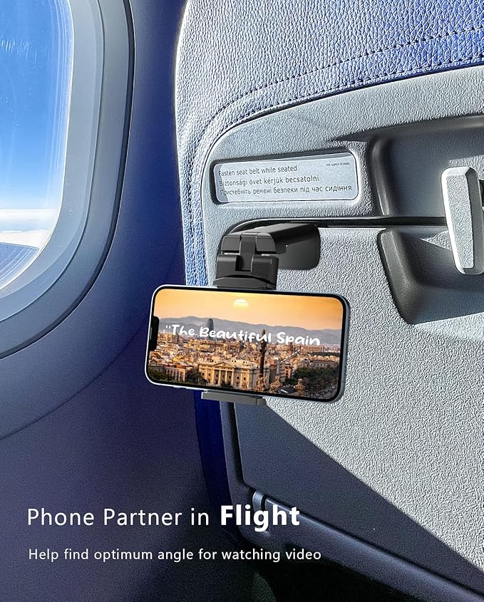 MiiKARE Airplane Travel Essentials Phone Holder, Universal Handsfree Phone Mount - Image 4