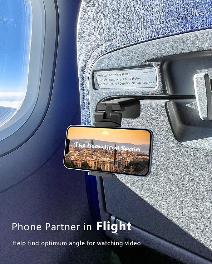 MiiKARE Airplane Travel Essentials Phone Holder, Universal Handsfree Phone Mount - Image 4