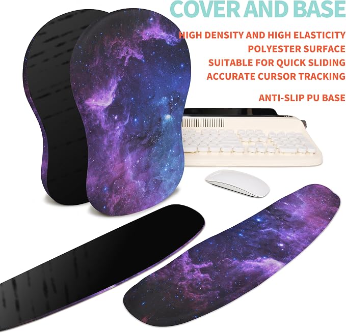 2-in-1 Ergonomic Set, Wave Rise Keyboard Wrist Rest and Massage Bulge Slope - Image 6