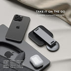 Satechi 2 in 1 Wireless Charger, Qi2 15W Dual Wireless Charger Stand, Foldable - Image 5