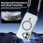 for iPhone 16 Case with 62.99 inch Lanyard, Classic Clear&Gray Magnetic Phone - Image 4