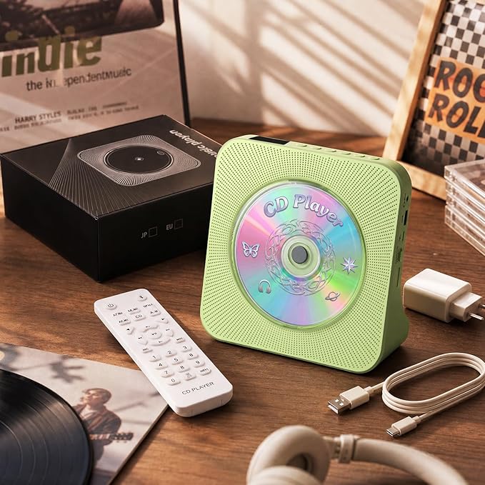 Gueray CD Player Portable Bluetooth Desktop CD Player - Image 8