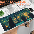 Mouse Pad Large Cat Sitting on The Windowsill Non-Slip Game Desk Mat - Image 6