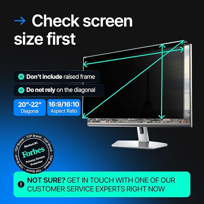 Universal Acrylic 20, 22 Inch Computer Privacy Screen Filter - Image 4