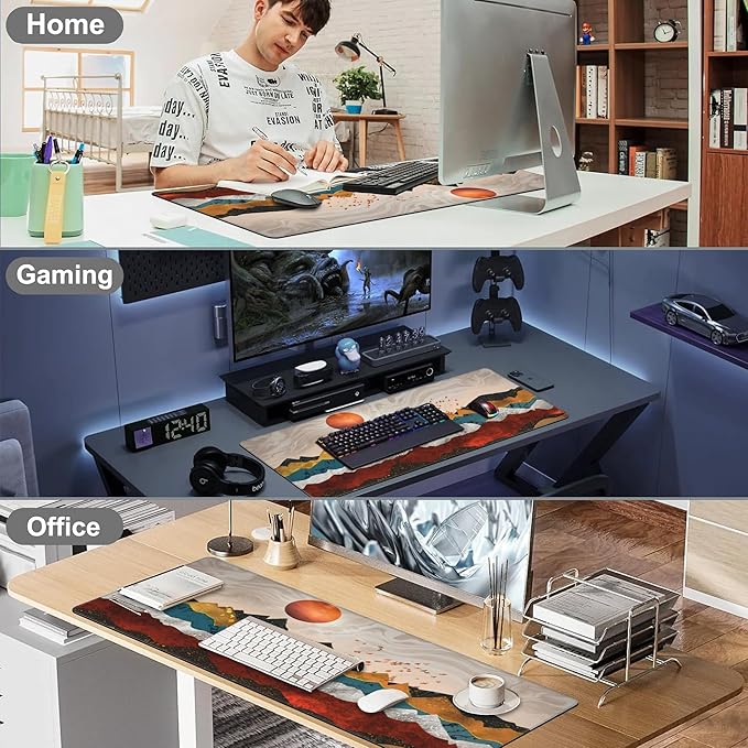 Mouse Pad, Large Colorful Precious Mountains Desk Mat, Extended Non-Slip Gaming - Image 7