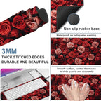Beautiful Natural Roses Gaming Mouse Pad 3mm Thick Stitched Edge Waterproof - Image 2