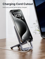 JSAUX Cell Phone Stand, Foldable Aluminum Adjustable Phone Holder - Image 3