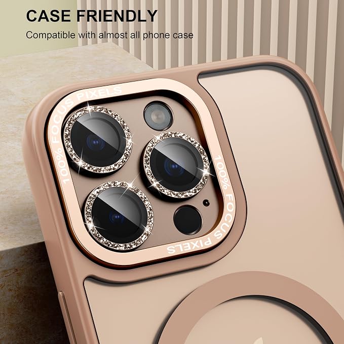 beuxece Compatible for iPhone 16 Pro/iPhone 16 Pro Max Camera Lens Protector - Image 6