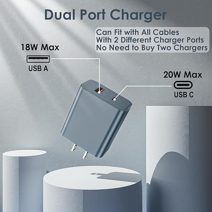 5FT Travel Essentials for Apple Watch Charger 3 in 2 Multi Fast Charging Cable - Image 3