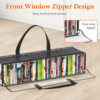 Lifewit CD Storage Bags 12 Pack, Front Window Zipper Design, Stackable Media - Image 3