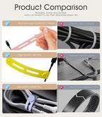 35Pcs Nearockle Reusable Cable Ties, Adjustable Silicone Cord Organizer Small - Image 3