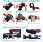 Cikyner Running Armband, 3 in 1 Running Phone Holder Sports Armband Bicycle - Image 5