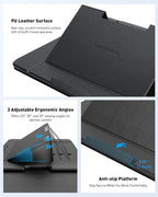 AboveTEK Adjustable Laptop Lap Desk, 3 Ergonomic Angles, PU Leather Non-Slip - Image 5