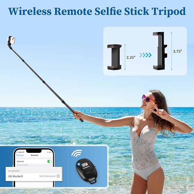 Phone Tripod, Aluminum Alloy Selfie Stick Tripods, Compatible - Image 3