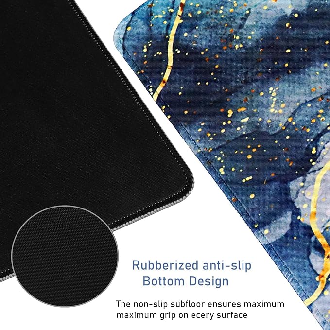 Large Gaming Mouse Pad with Stitched Edges, Durable Non-Slip Natural Rubber Base - Image 3