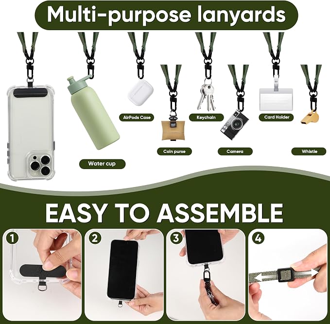 Cell Phone Strap Adjustable Wrist Strap Crossbody Cellphone Holder Extra Long - Image 6
