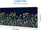 Weeds Flowers Large Mouse Pad, Gaming Keyboard Desk Pad, Extended Mouse Mat - Image 3