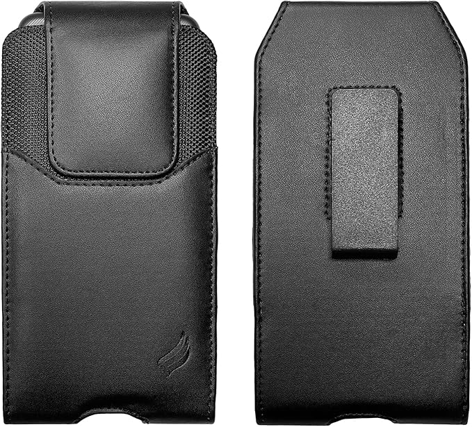 Leather Cell Phone Holster for Boost Celero 5G, Motorola Moto G 5G, Moto G by CELZEN