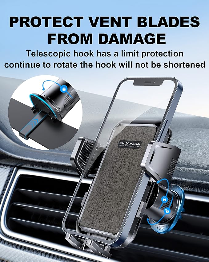 Car Phone Holder Mount for Air Vent, 360° Adjustable Vent Clip, Compatible - Image 8