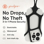 Pulpo Safety Cell Phone Lanyard Black Fits Smartphones 6.1" to 6.8” - Image 2