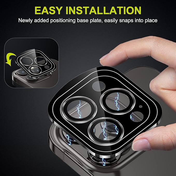 WSKEN for iPhone 14 Pro/iPhone 14 Pro Max Camera Lens Protector, HD Tempered - Image 3