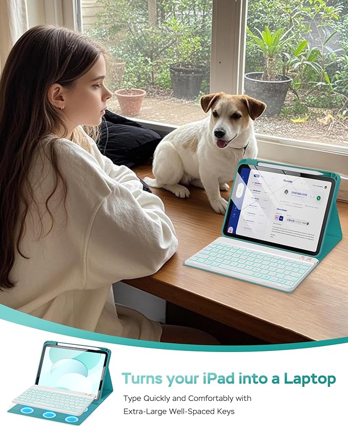 Folio Keyboard Case for iPad 10th Gen 10.9 inch and iPad 11th, Magnetic - Image 9