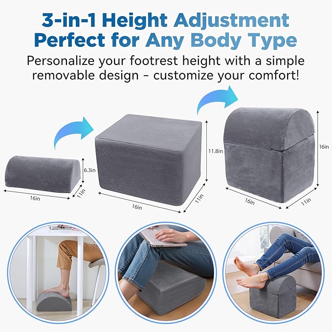 Adjustable Foot Rest for Under Desk - Image 4