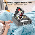 KDD Tablet Pillow Stand with Storage, Foldable Ipad Holder - Image 2