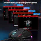 acer Wired Gaming Mouse, 800 DPI RGB Ergonomic Computer Mouse - Image 6