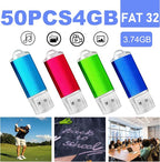 USB Thumb Drive 4GB Flash Drive 50 Pack, Nicepicten FAT32 Memorias USB 2.0 - Image 3