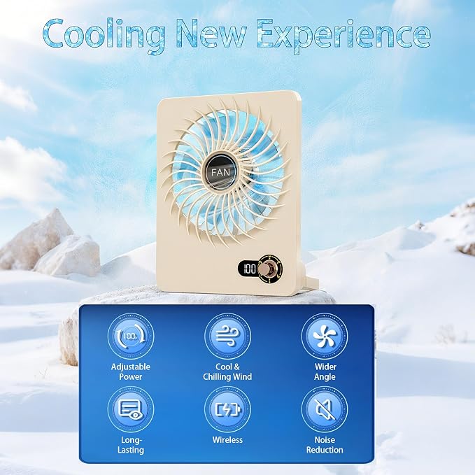 Mini Portable Fan, Silent Rechargeable Desk & Handheld - Image 7
