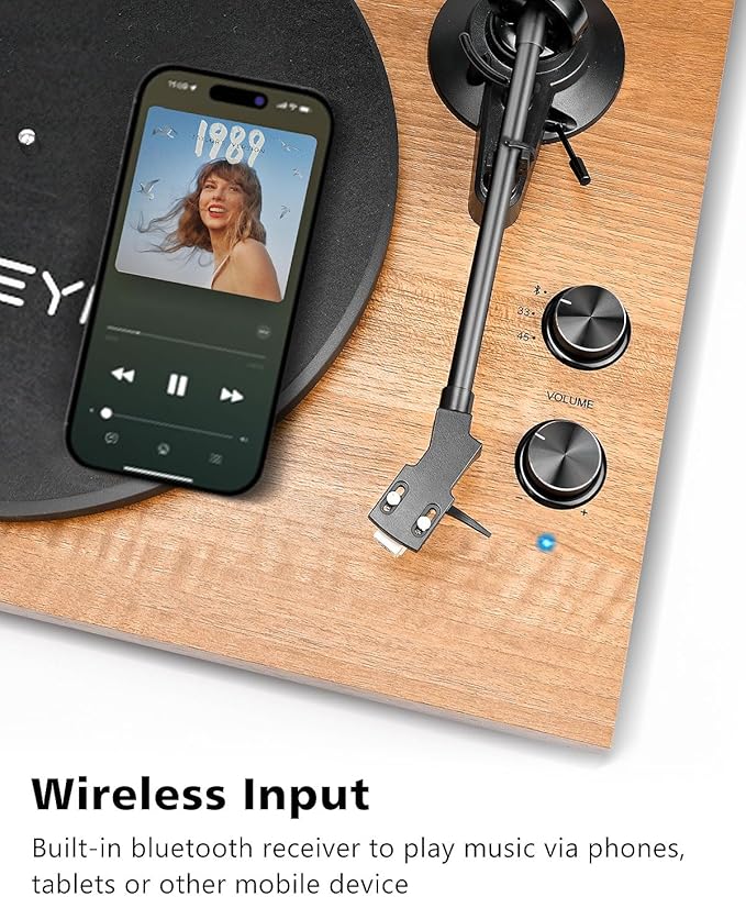 Record Player Vinyl Bluetooth Turntable - Image 5