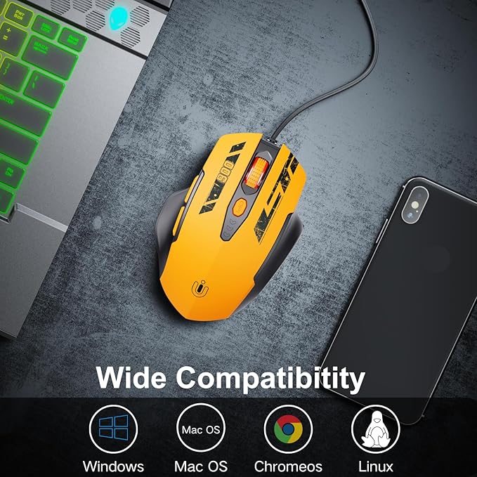 Wired Mouse, USB Mouse Wired - Image 4