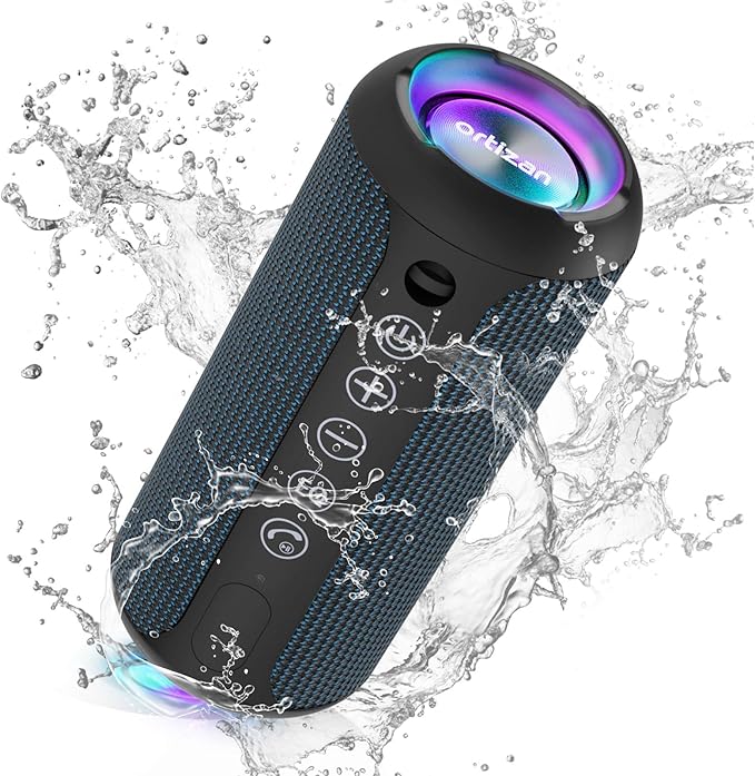 Ortizan Portable Bluetooth Speakers, IPX7 Waterproof Wireless Speaker by Ortizan
