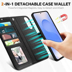 TUCCH Wallet Case for Galaxy S25 Edge, Removable 2 in 1 RFID Blocking Wrist - Image 3
