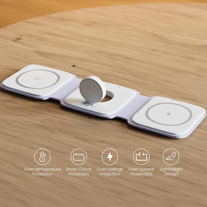 3-in-1 Foldable Magnetic Wireless Fast Charger – Travel Charging Pad Compatible - Image 2