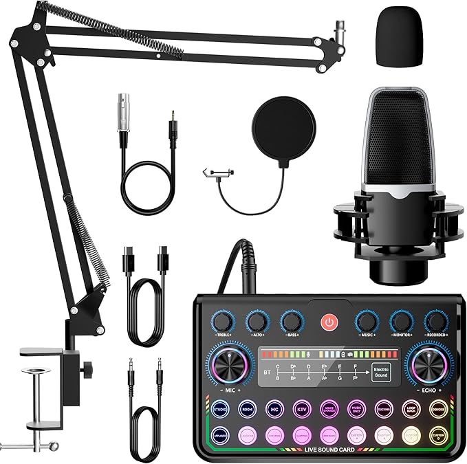 SINWE Podcast Equipment Bundle, Audio Interface by SINWE