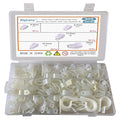 Bigtrans 305 Pcs Nylon Plastic R-Type Wire Clips 1/4" 5/16" 3/8" 1/2" 3/4" by Setber