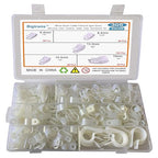 Bigtrans 305 Pcs Nylon Plastic R-Type Wire Clips 1/4" 5/16" 3/8" 1/2" 3/4" by Setber