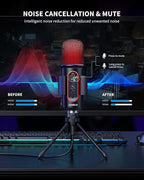 Gaming Microphone, USB Computer Condenser Mic - Image 3